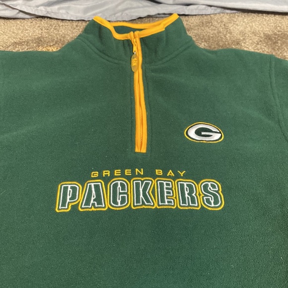 Y2K Quarter-Zip Fleece Packers Sweater - Picture 3 of 12